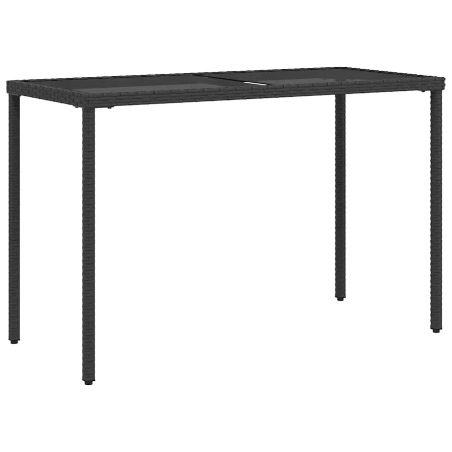 Ensemble à manger de jardin coussins 5pcs Noir Résine tressée - 8