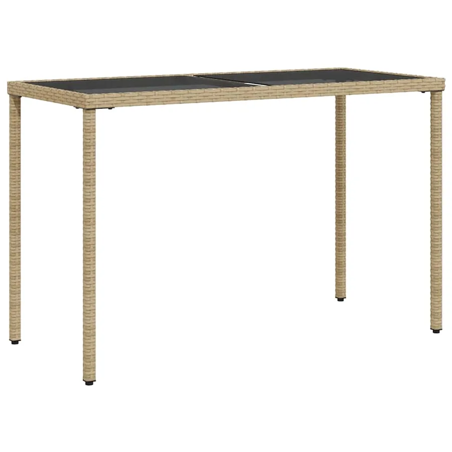 Ensemble à manger de jardin avec coussins 5pcs Beige poly rotin - 8