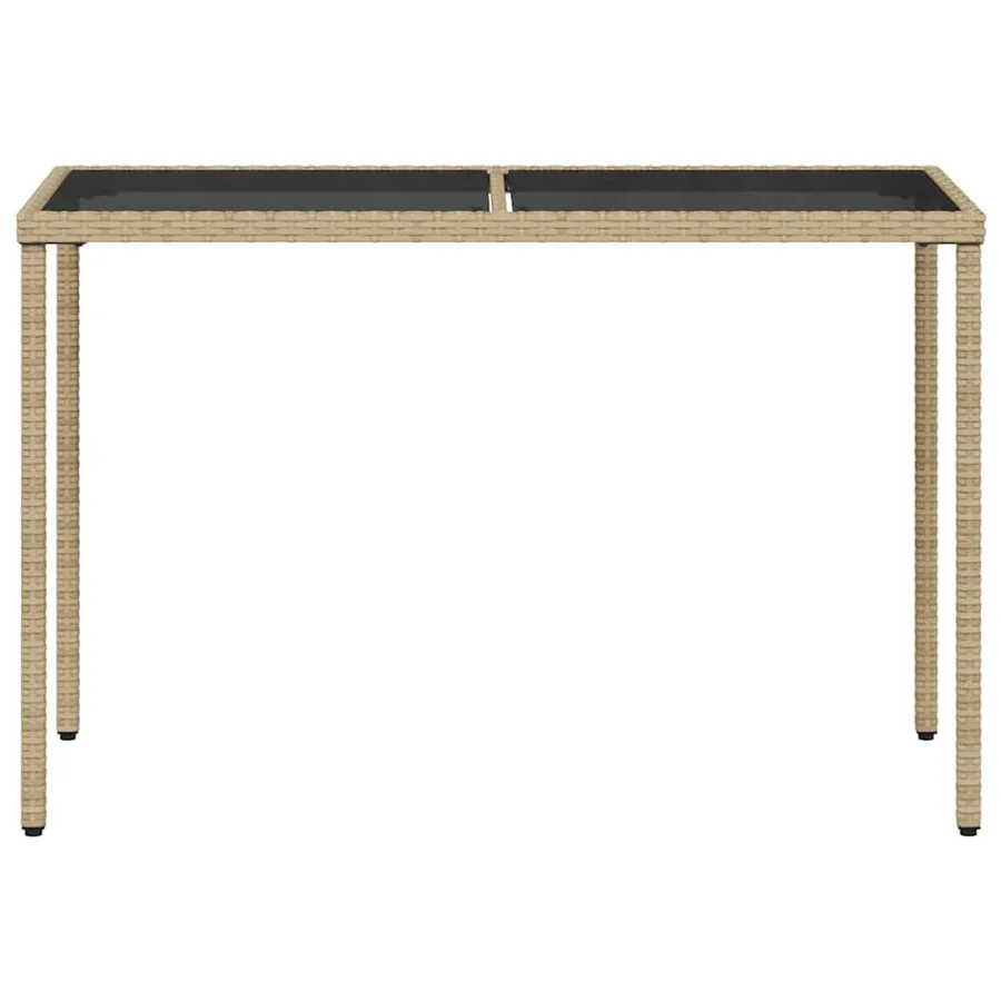 Ensemble à manger de jardin avec coussins 5pcs Beige poly rotin - 9