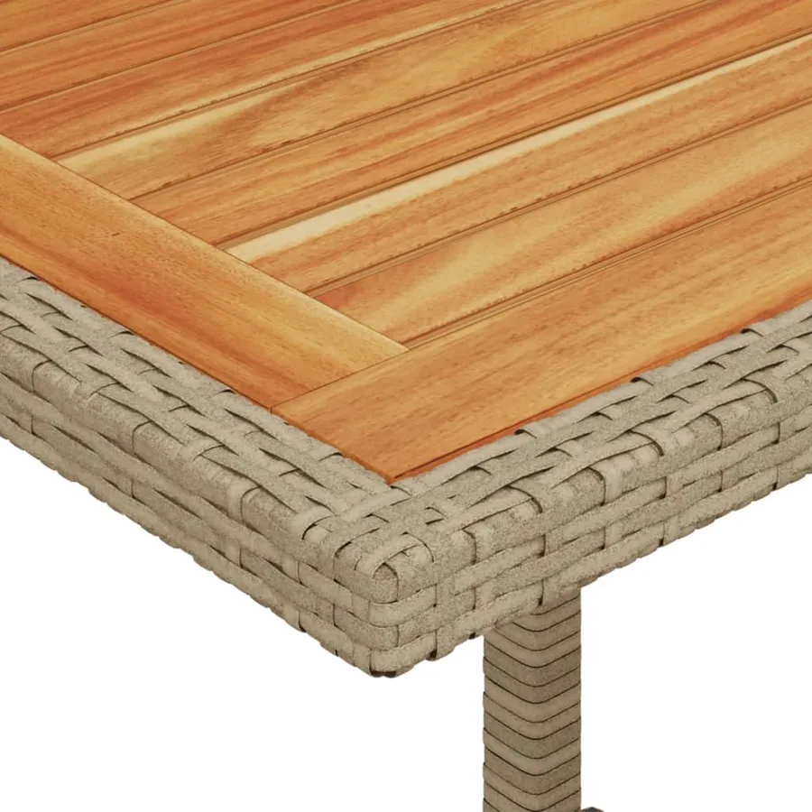 Ensemble de bistro 3 pcs avec coussins beige résine tressée - 10