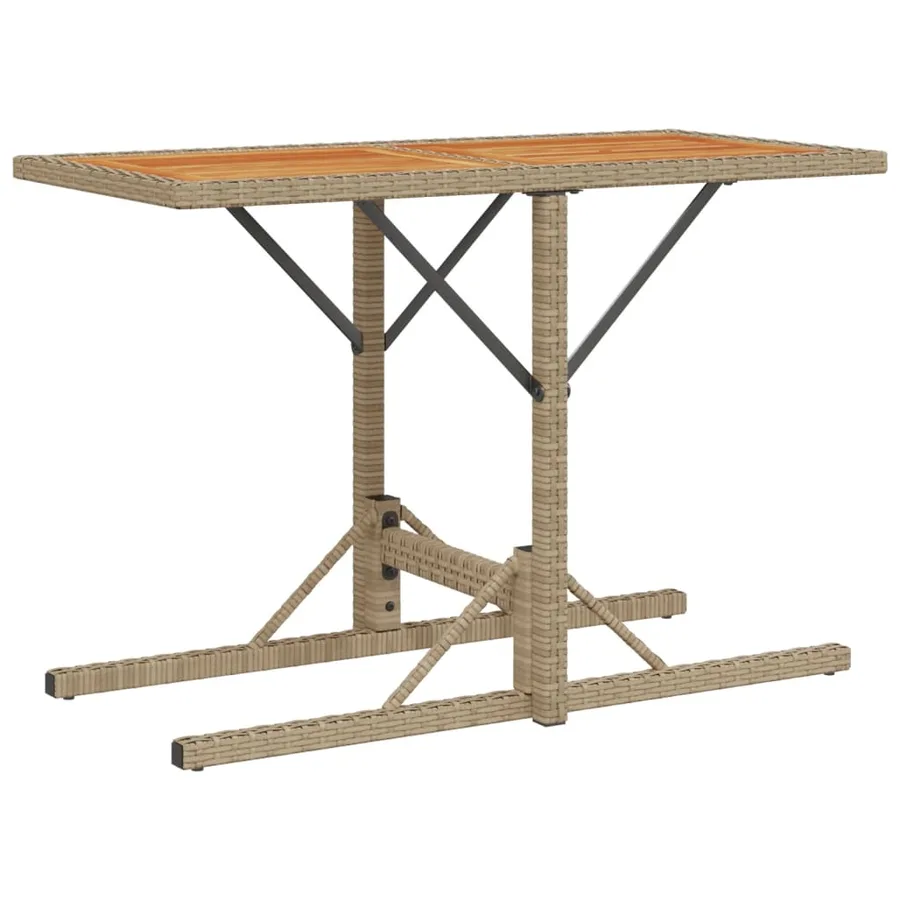 Ensemble de bistro 3 pcs avec coussins beige résine tressée - 7