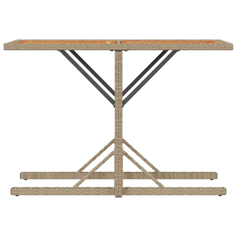 Ensemble de bistro 3 pcs avec coussins beige résine tressée - 8
