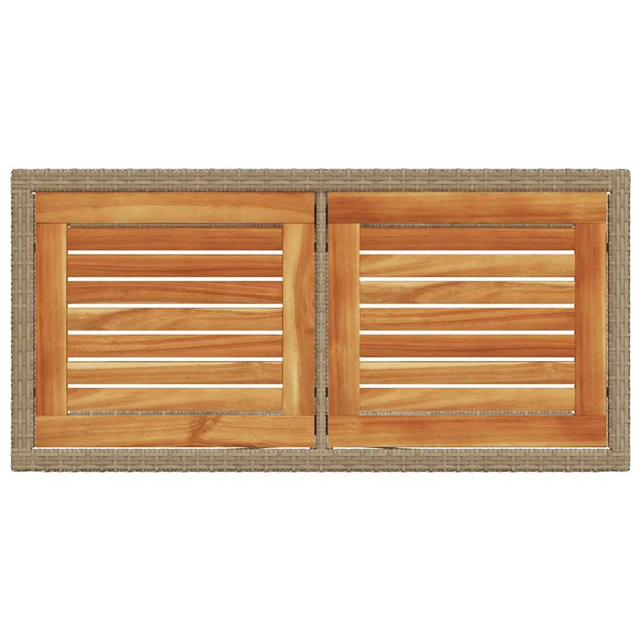 Ensemble de bistro 3 pcs avec coussins beige résine tressée - 9