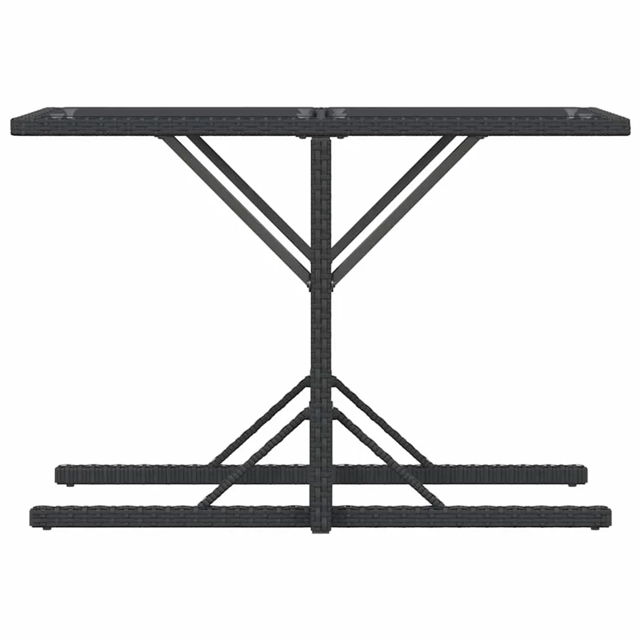 Ensemble de bistro 3 pcs avec coussins noir résine tressée - 8