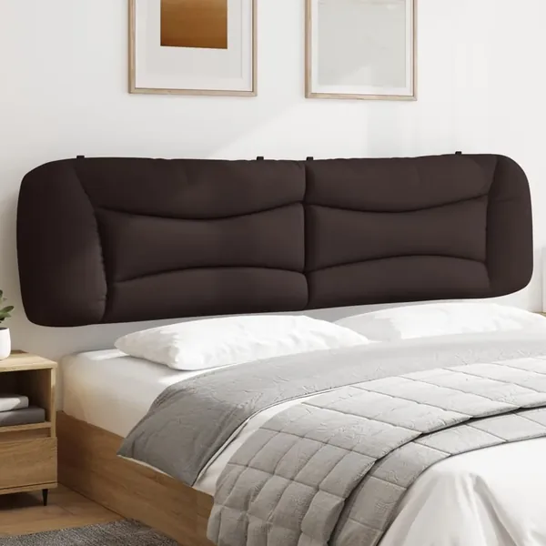 Coussin de tête de lit Hvar marron foncé 200 cm tissu