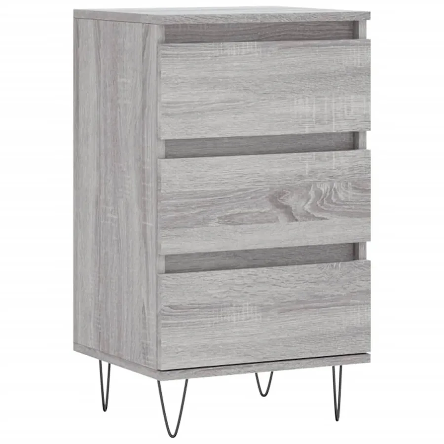 Buffet sonoma gris 40x35x70 cm bois d'ingénierie - 2