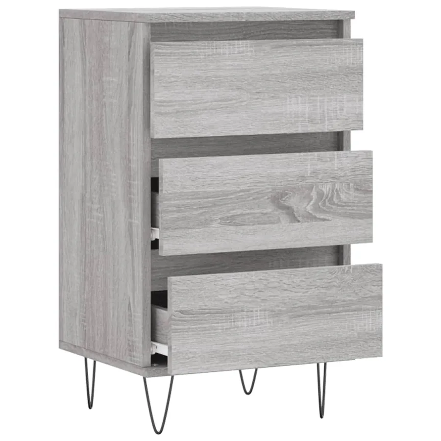 Buffet sonoma gris 40x35x70 cm bois d'ingénierie - 6