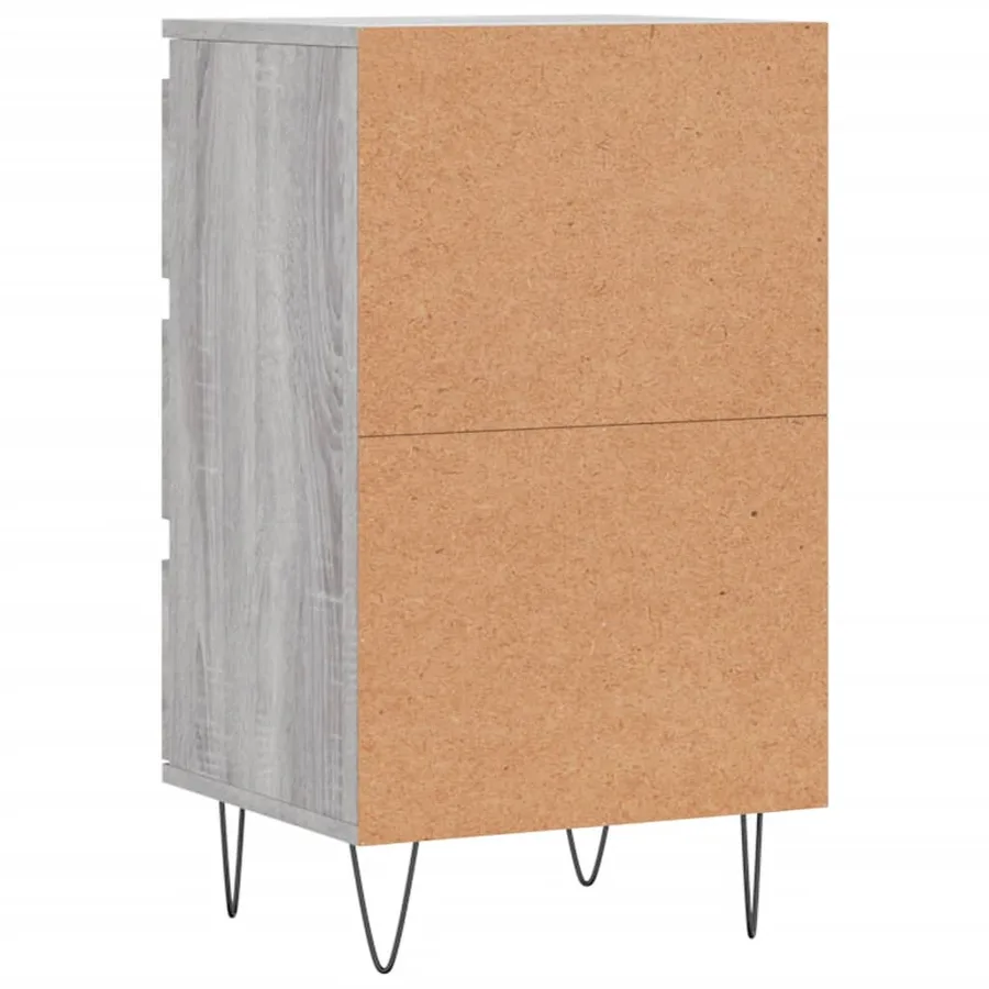 Buffet sonoma gris 40x35x70 cm bois d'ingénierie - 8
