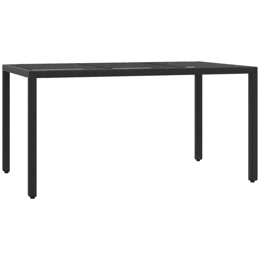 Ensemble à manger de jardin coussins 7pcs Noir Résine tressée - 4