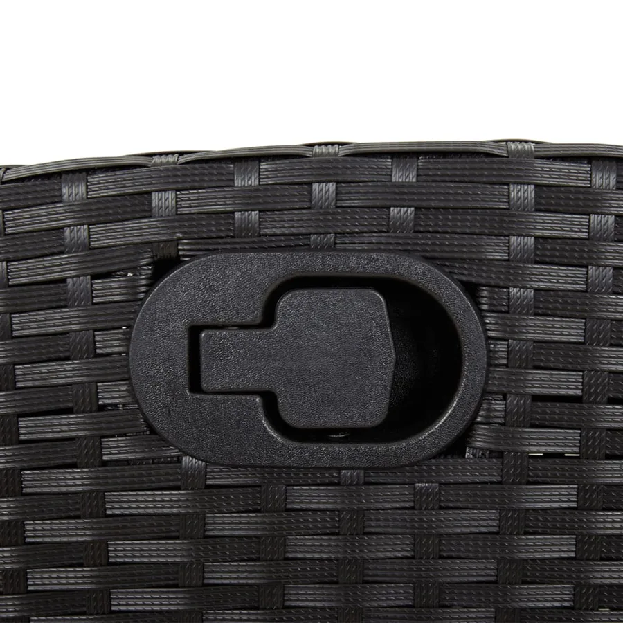 Ensemble à manger de jardin avec coussins 3 pcs Noir - 7