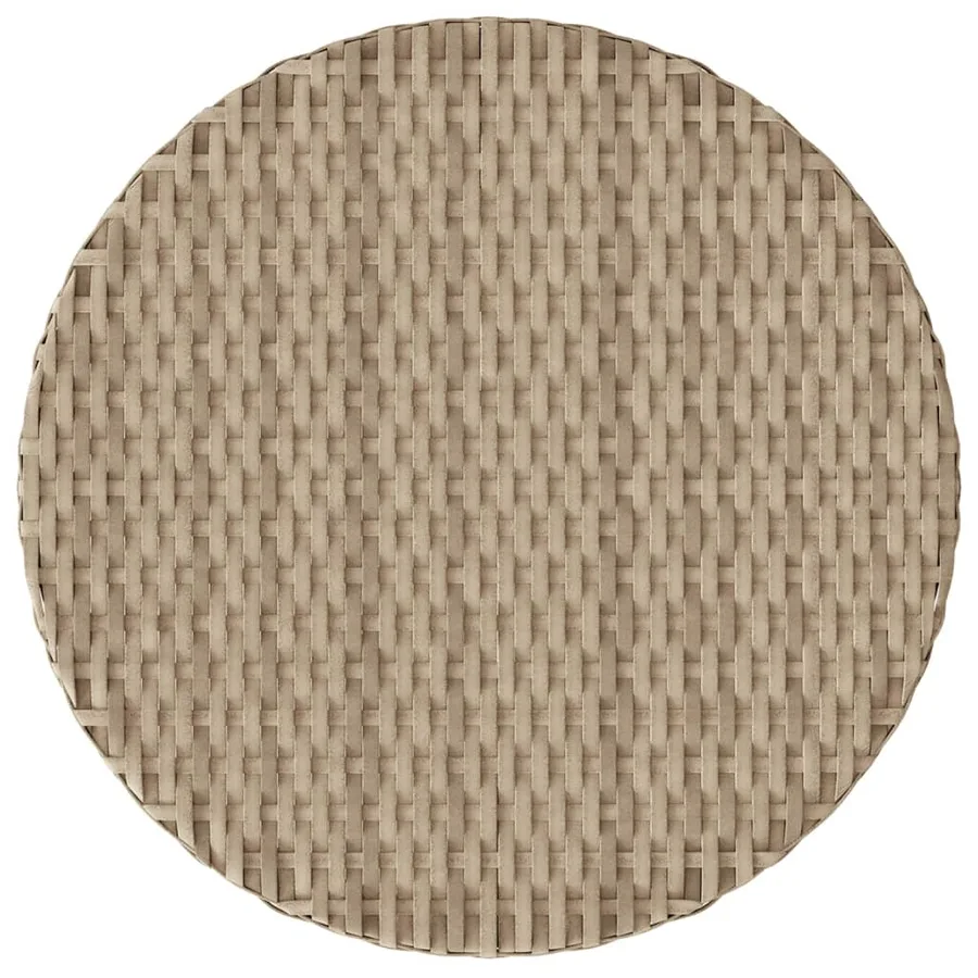 Ensemble de bistro 3 pcs avec coussins beige résine tressée - 10