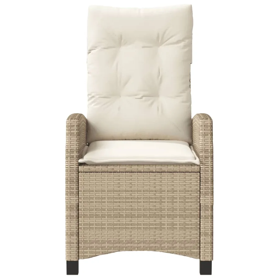 Ensemble de bistro 3 pcs avec coussins beige résine tressée - 5
