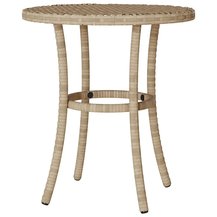 Ensemble de bistro 3 pcs avec coussins beige résine tressée - 9