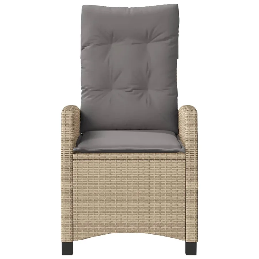 Chaises inclinables jardin lot de 2 et coussins résine tressée - 5