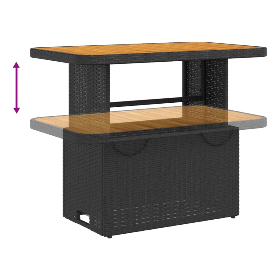Ensemble à manger de jardin 4 pcs avec coussins noir - 8
