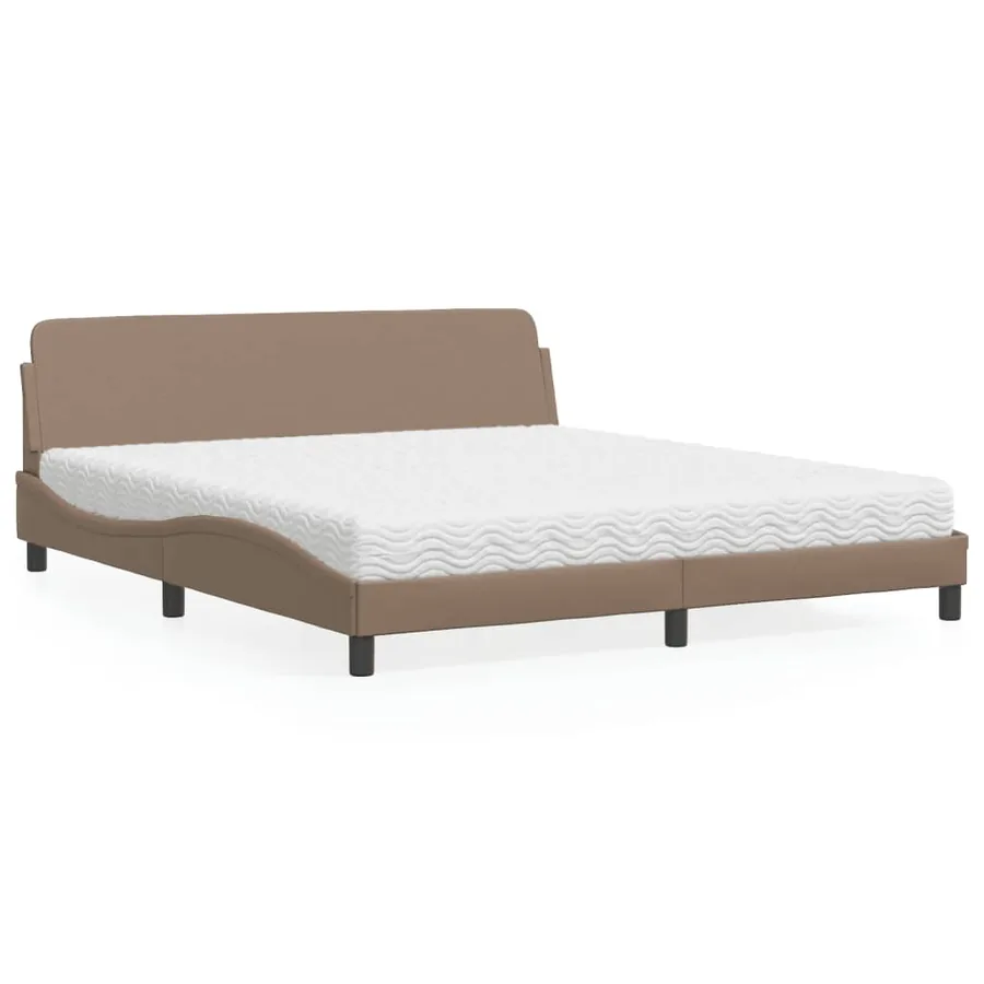 Lit avec matelas Dover cappuccino 180x200 cm similicuir