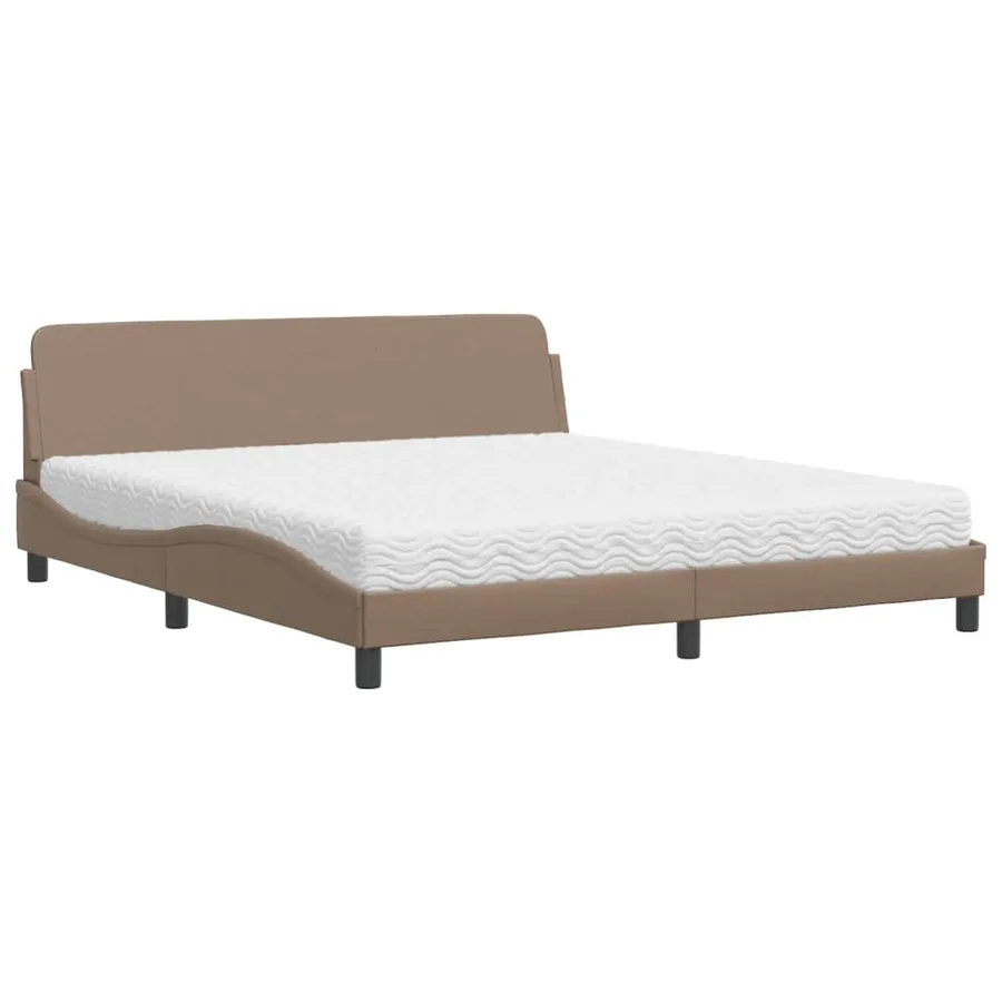 Lit avec matelas Dover cappuccino 180x200 cm similicuir - 2