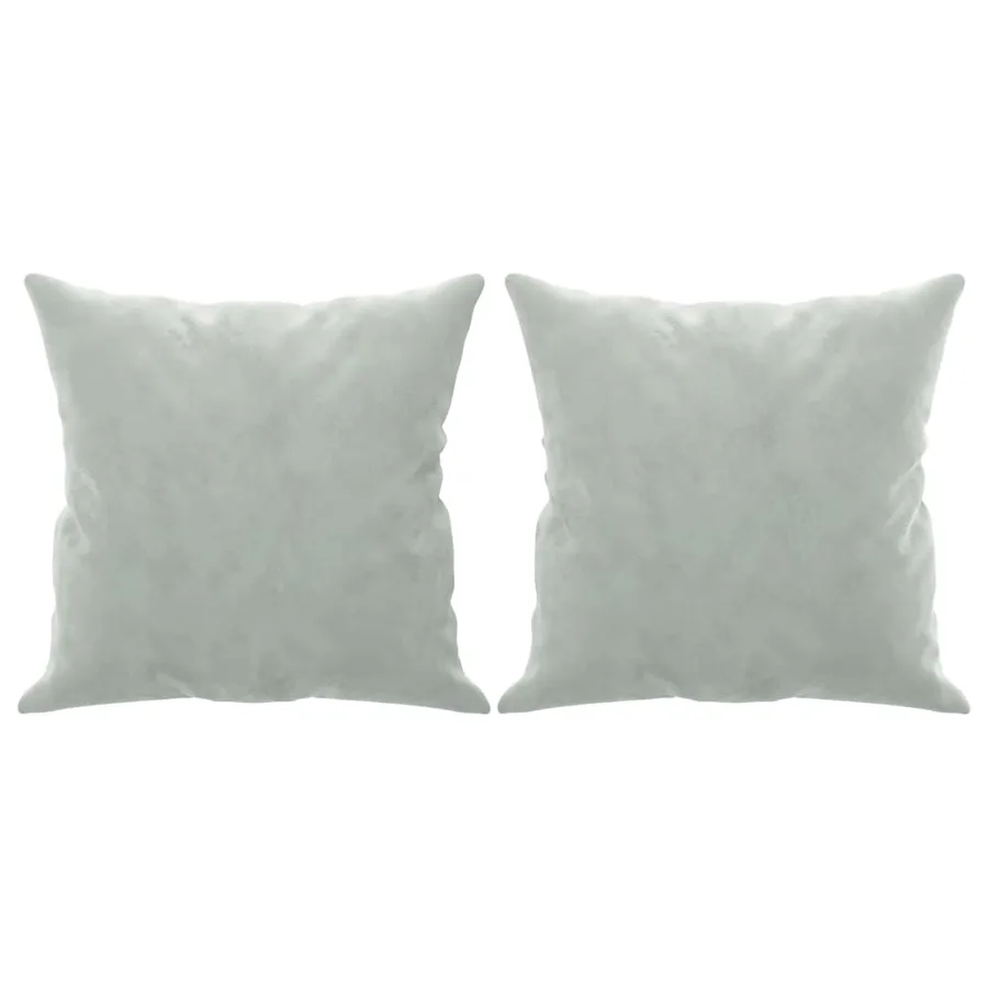 Canapé 2 places avec oreillers gris clair 120 cm velours - 5