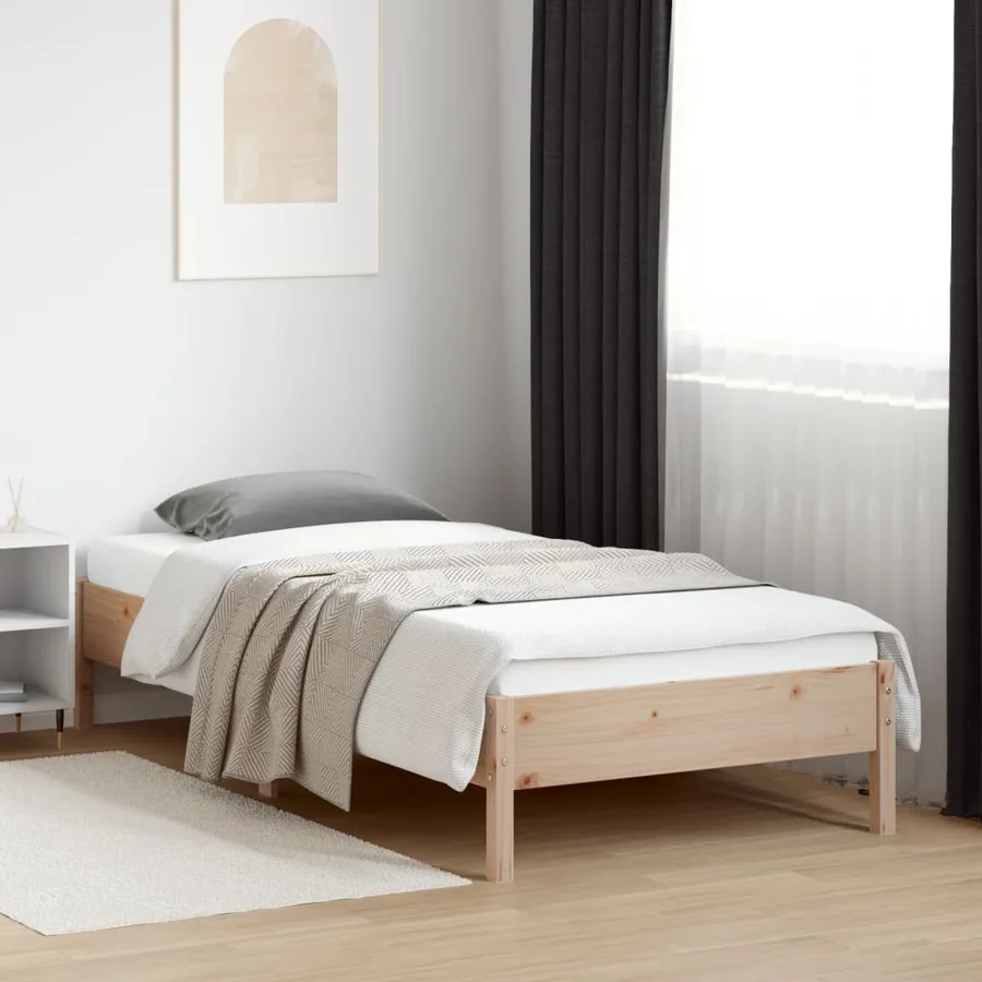 Cadre de lit sans matelas 90x200 cm bois de pin massif - 3
