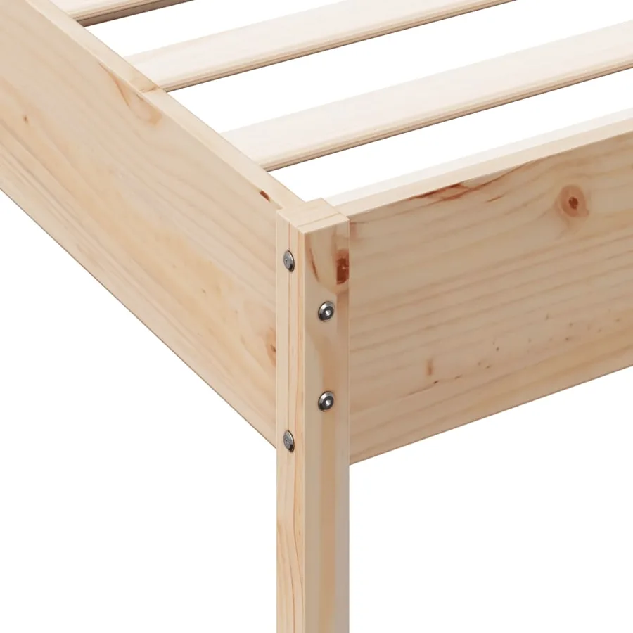 Cadre de lit sans matelas 90x200 cm bois de pin massif - 7