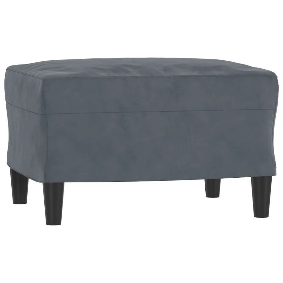 Ensemble de canapés 3 pcs avec coussins gris foncé velours - 5
