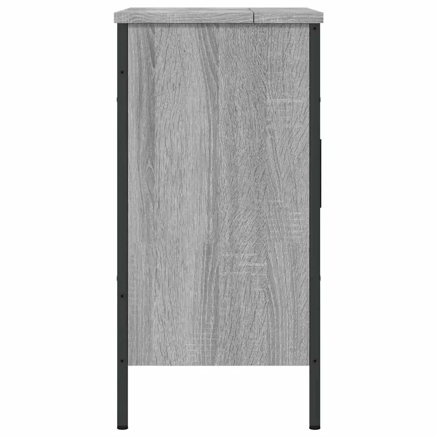 Armoire lavabo de salle de bain sonoma gris 60x30x60 cm - 7