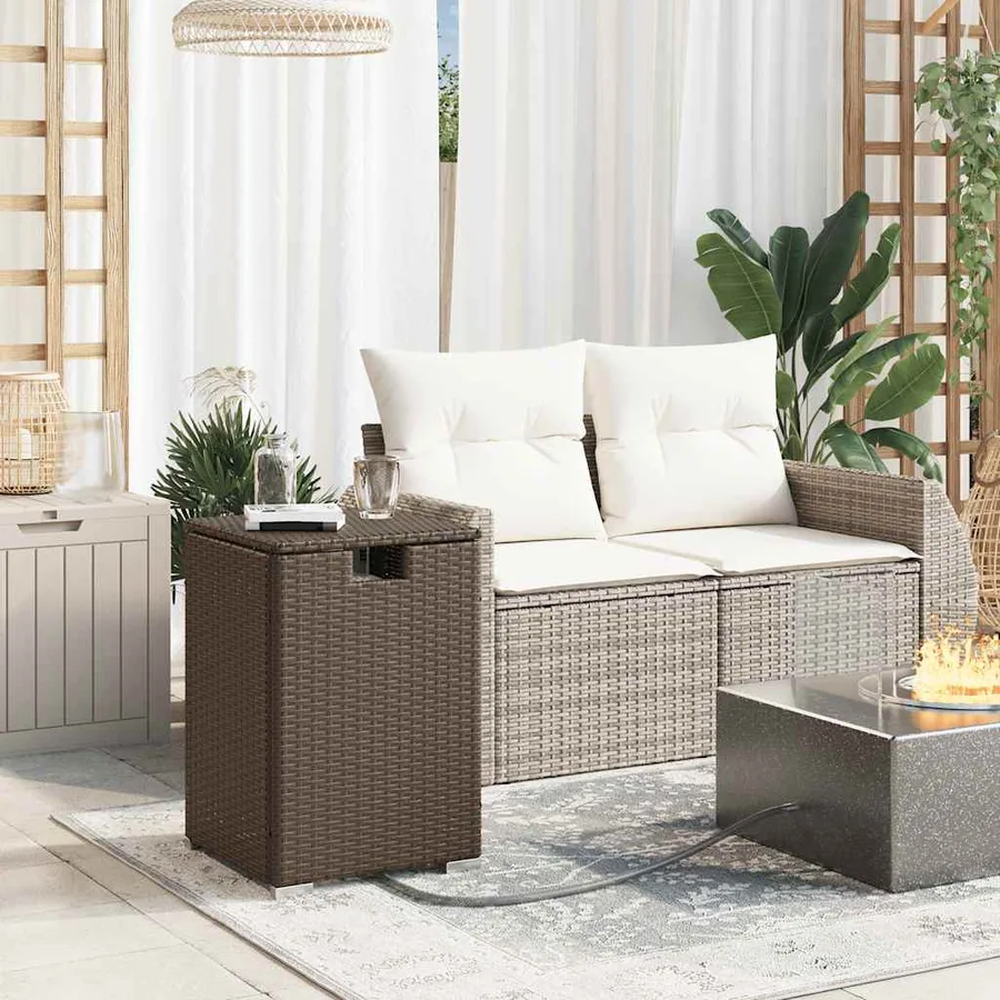Table de couverture de bouteille de propane marron 40x40x60 cm - 3