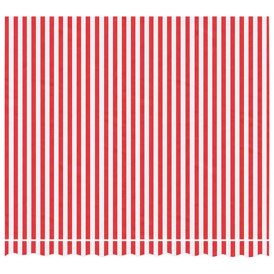 Tissu de remplacement pour auvent rouge et blanc 3x2,5 m polyester - 3