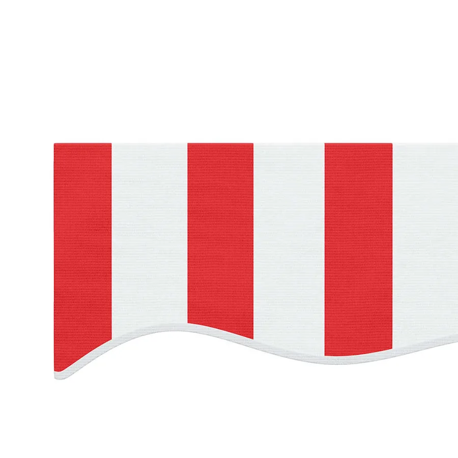 Tissu de remplacement pour auvent rouge et blanc 3x2,5 m polyester - 5