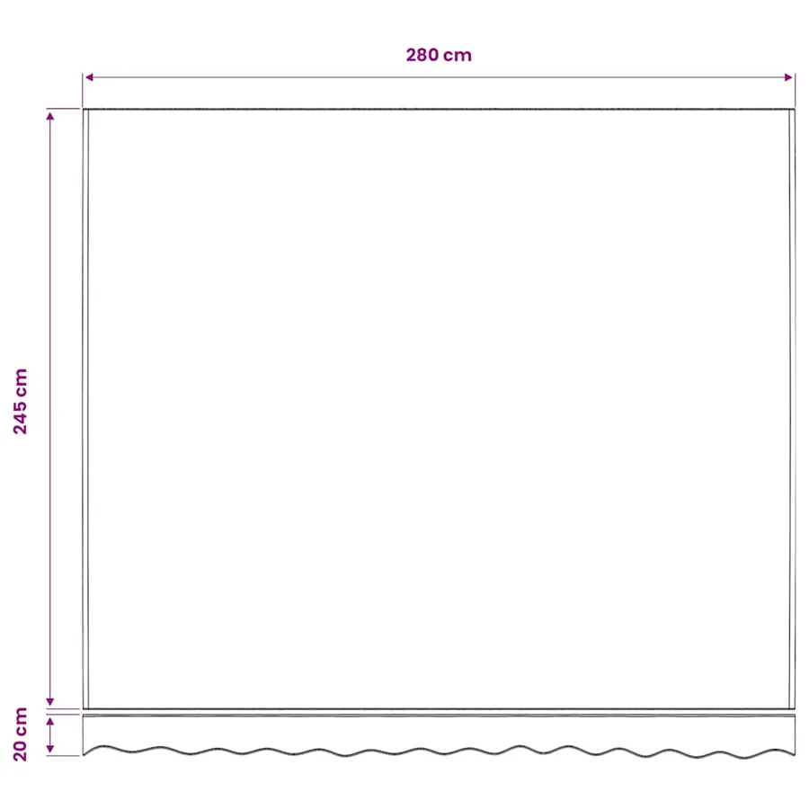 Tissu de remplacement pour auvent rouge et blanc 3x2,5 m polyester - 7