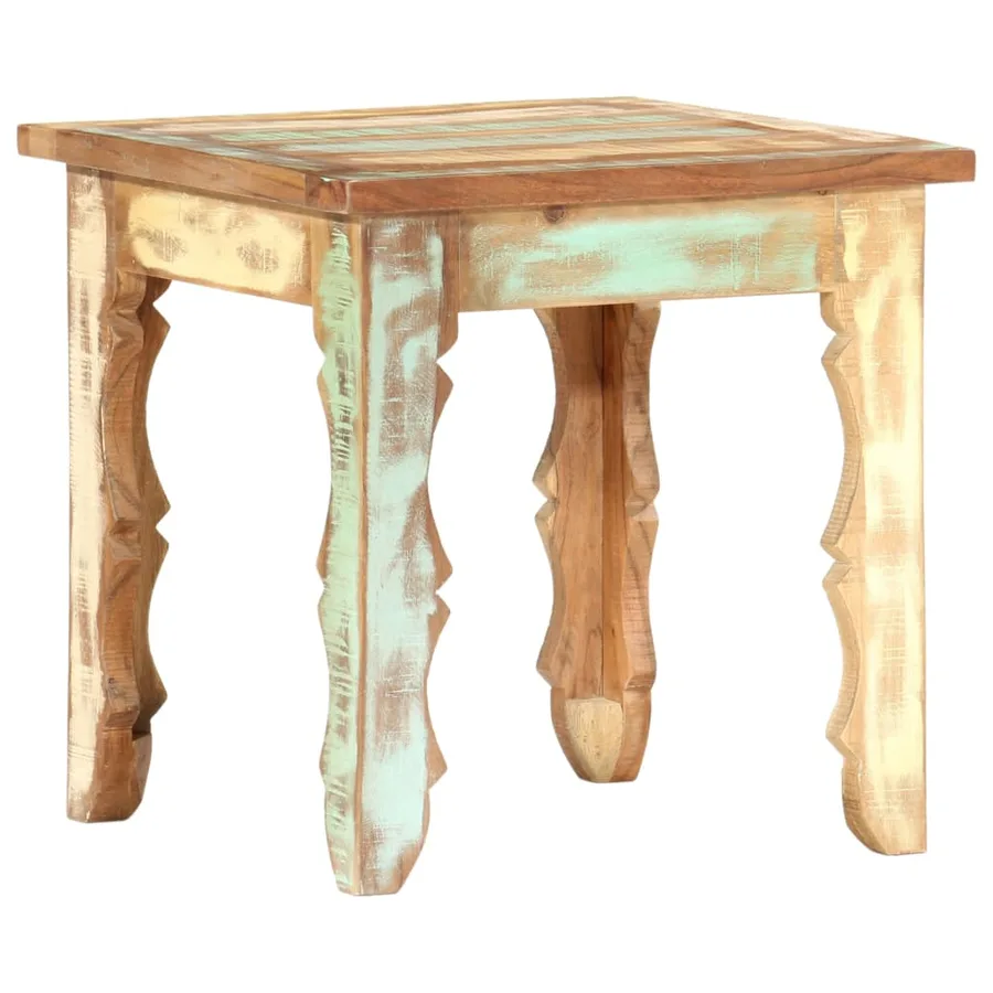 Table basse 40x40x40 cm Bois de récupération solide - 5