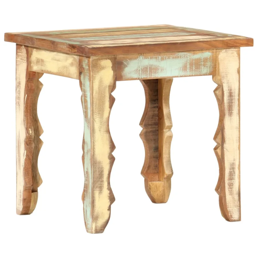 Table basse 40x40x40 cm Bois de récupération solide - 7