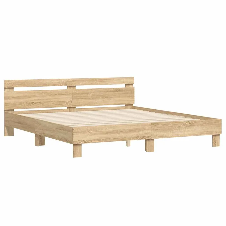 Cadre de lit sans matelas chêne sonoma 180x200 cm - 3
