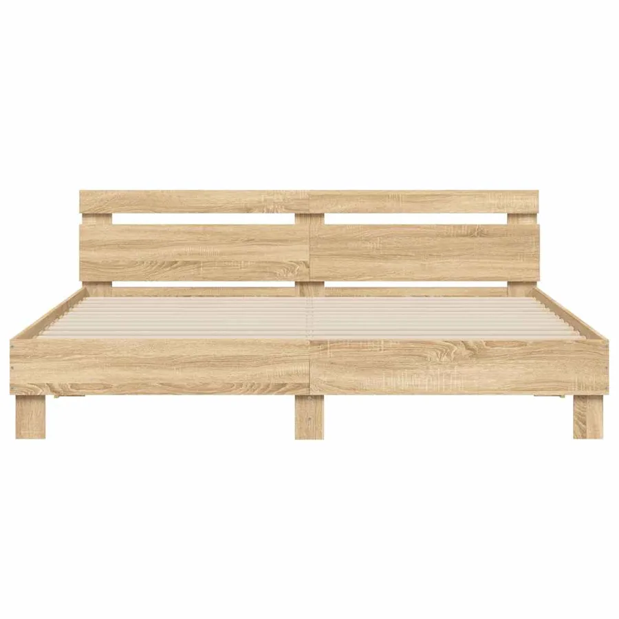 Cadre de lit sans matelas chêne sonoma 180x200 cm - 5