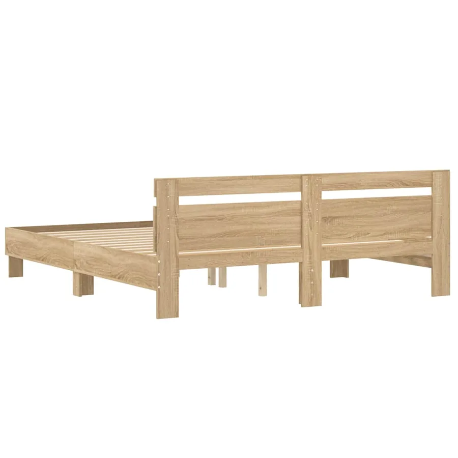 Cadre de lit sans matelas chêne sonoma 180x200 cm - 7