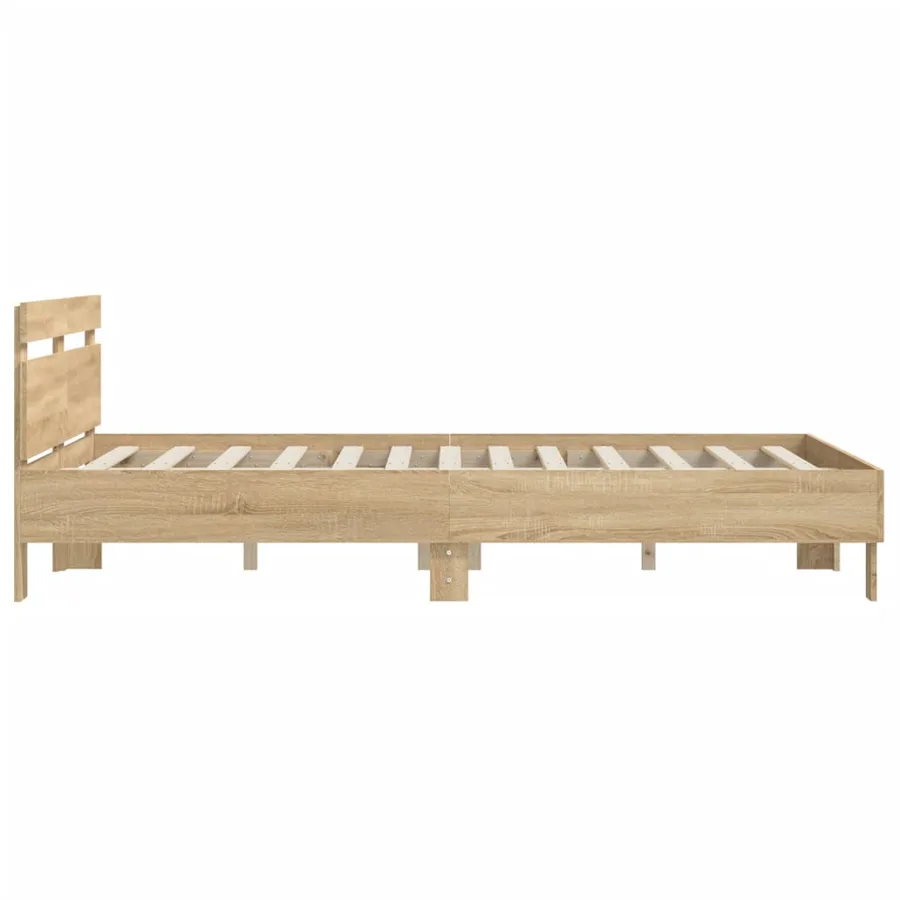 Cadre de lit sans matelas chêne sonoma 140x200 cm - 6