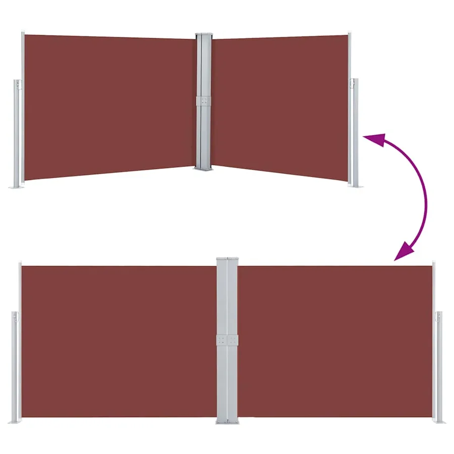 Auvent latéral rétractable Marron 140 x 1000 cm - 5
