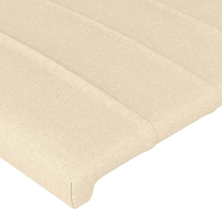 Cadre de lit sans matelas crème 100x200 cm tissu - 10