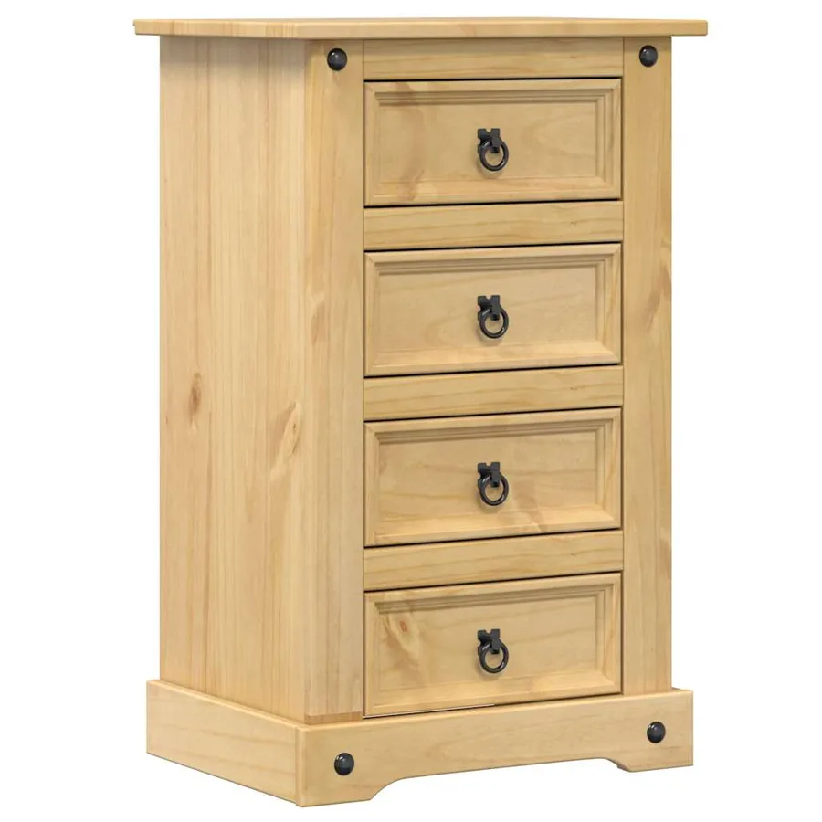Table de chevet Corona 53x39x84 cm bois de pin massif - 2