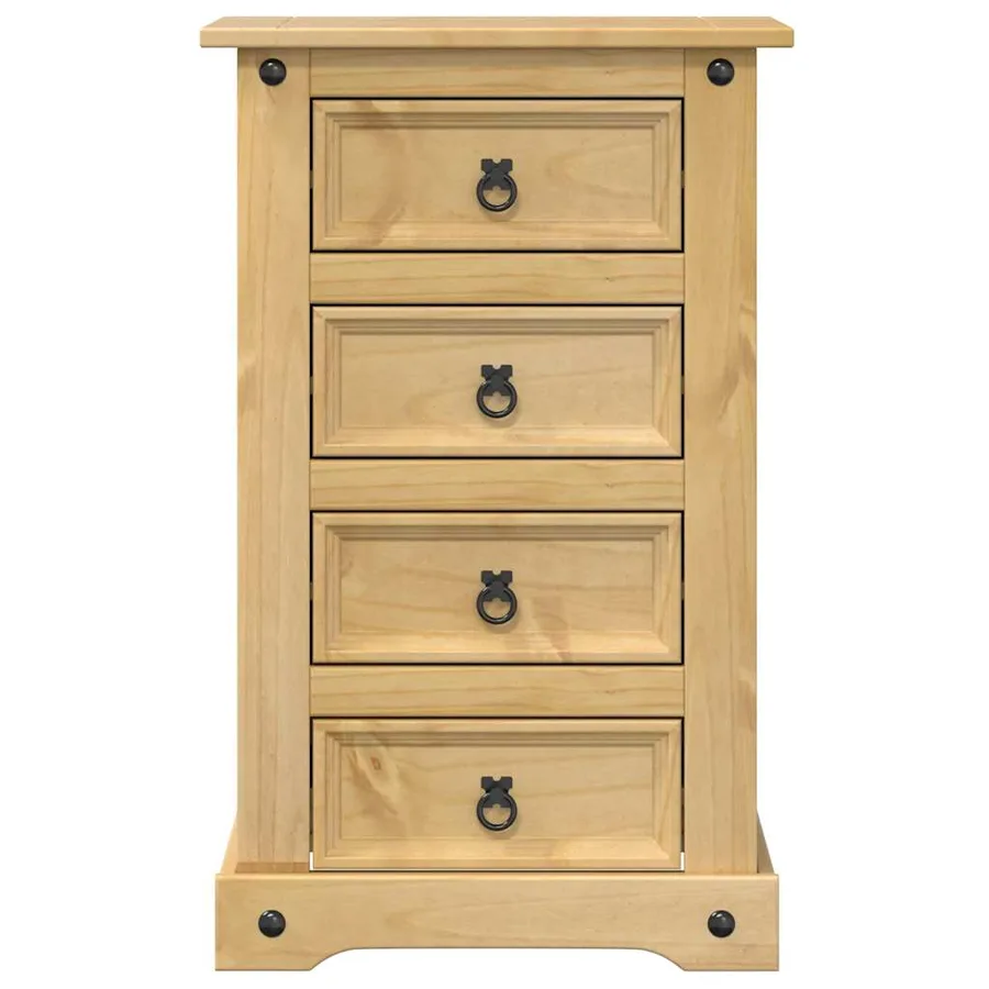 Table de chevet Corona 53x39x84 cm bois de pin massif - 4