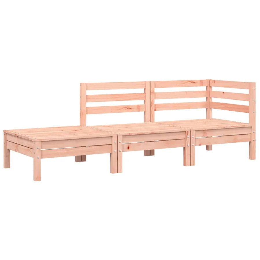 Canapé de jardin et coussins repose-pied bois massif douglas - 4