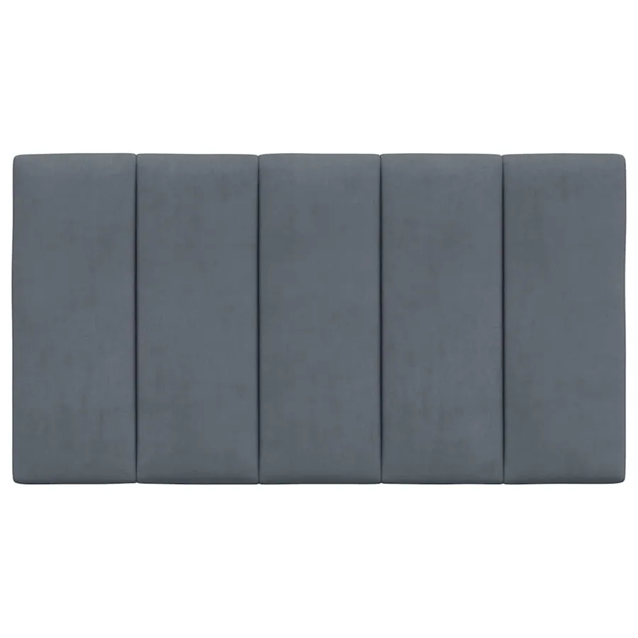 Coussin de tête de lit Hanko gris foncé 80 cm velours - 5