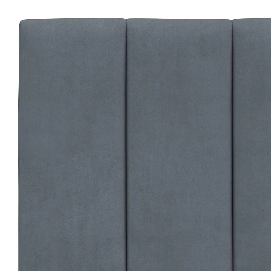 Coussin de tête de lit Hanko gris foncé 80 cm velours - 8