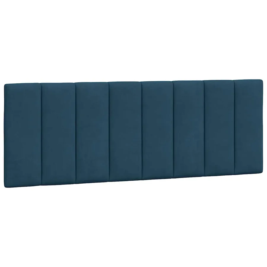 Coussin de tête de lit Hanko bleu 120 cm velours - 2