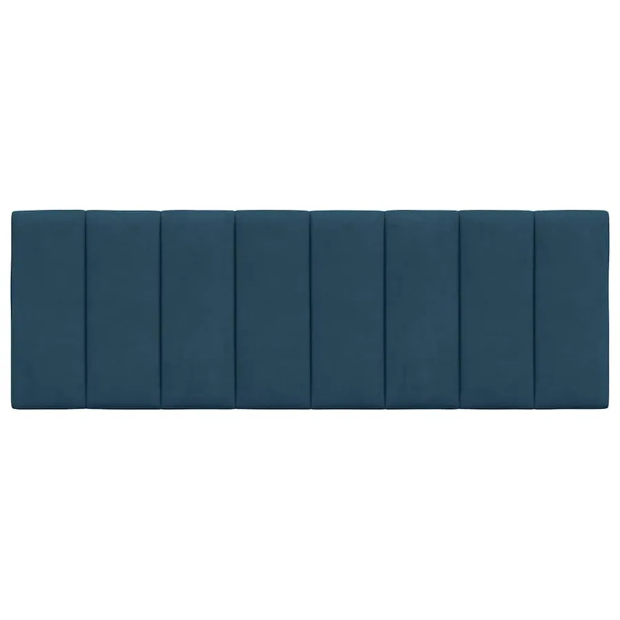 Coussin de tête de lit Hanko bleu 120 cm velours - 5
