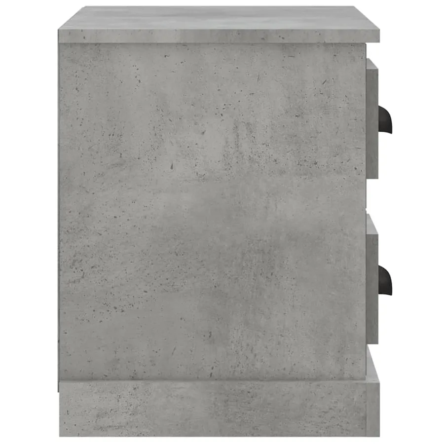 Table de chevet gris béton 60x35,5x45 cm - 8