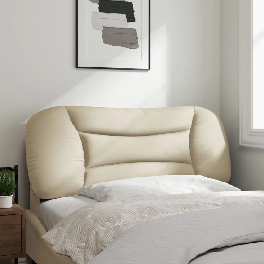 Coussin de tête de lit Hvar crème 100 cm tissu - 3