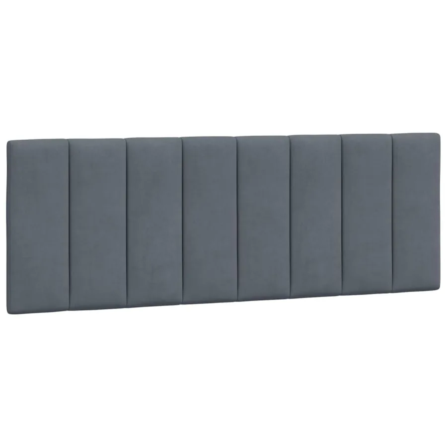 Cadre de lit avec LED sans matelas Hanko gris foncé 140x200cm velours - 10