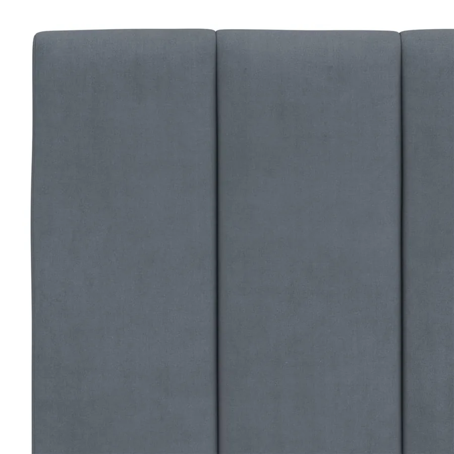 Cadre de lit avec LED sans matelas Hanko gris foncé 140x200cm velours - 11