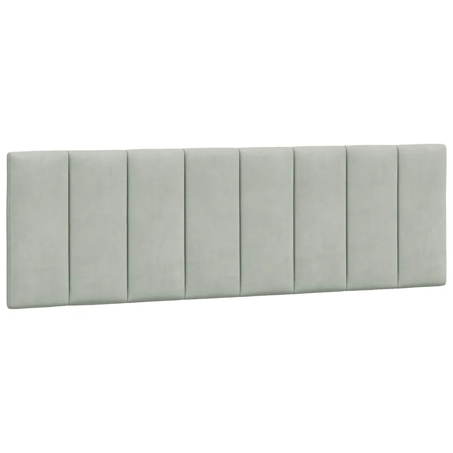 Cadre de lit sans matelas Hanko gris clair 160x200 cm velours - 8